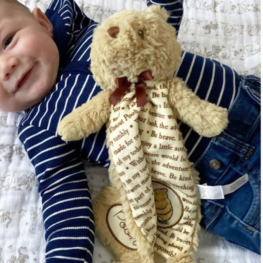 Disney Disney Baby Classic Winnie The Pooh Blanky 14 Inch Security