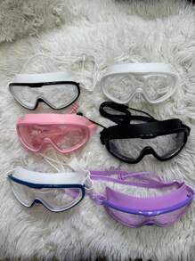 Large Frame Swimming Goggles Swimming Glasses Anti-Fog High-Definition Waterproof High-Definition Men Women Swimming Cap Equipment Clear Light Transmittance Wide - 羅莎 - 查看 3