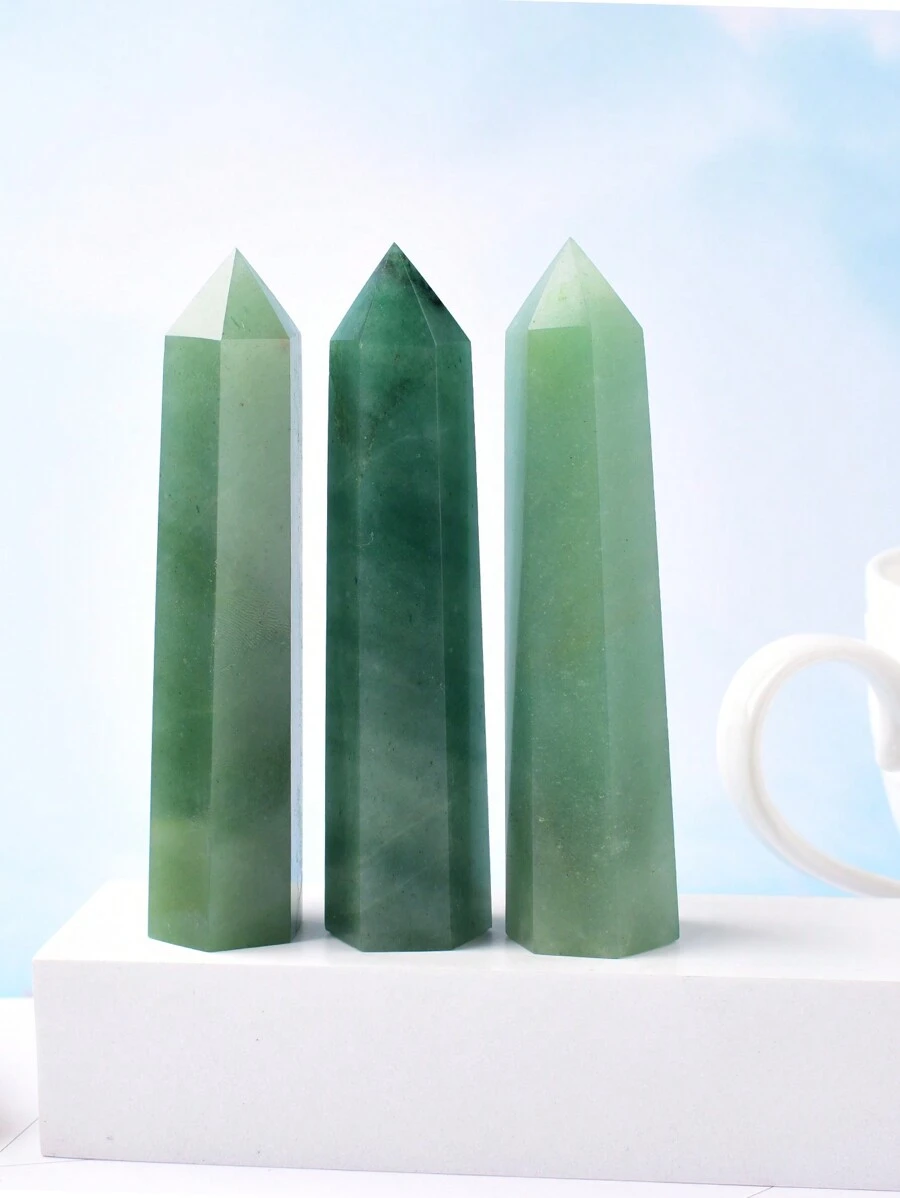 Torre di cristallo naturale verde avventurina di grandi dimensioni, obelisco in quarzo, minerali, strumento di healing Reiki, bacchetta, decorazione per la casa - Pilastro di giada avventurina - Visualizzare 1