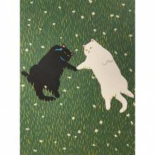 1 tấm áp phích động vật mèo mèo ngộ nghĩnh truyện tranh hiện đại trang trí nhà cửa đáng yêu phòng khách thẩm mỹ tranh vải không có khung - Nhiều màu - Xem 27