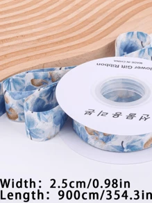 1pc Tranh mực sang trọng in ruy băng nơ hoa gói quà tặng vật dụng' - Nhiều màu - Xem 12