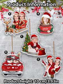Personalized Acrylic Ornaments 2024 Custom Holiday Decorations For Home Pets Couples Great For Trees Holiday Parties Gifts Unique Designs With Name Date Photo High Quality Acrylic For Lasting Holiday Memories Fun Santa Snowman Sleigh Themes Birthday Graduation