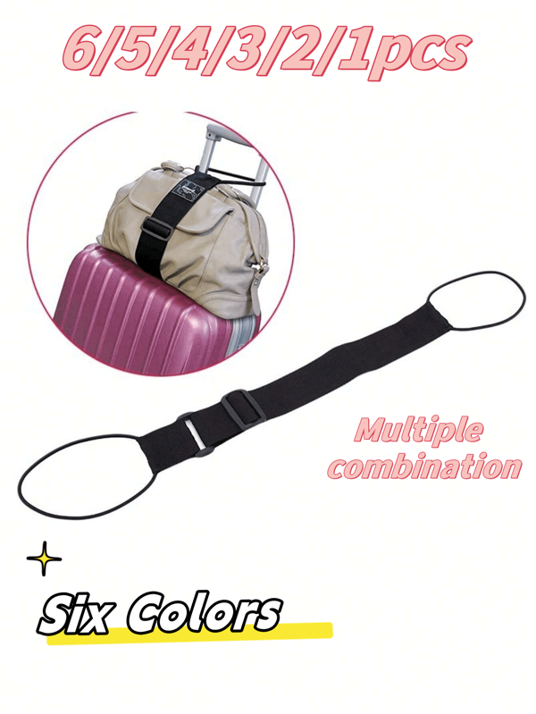 Gepäckgurte mit Reisebeutel-Befestigungsriemen, elastisches Seil und Binderiemen zum Verpacken von Gepäck. Verstellbarer Flugzeug-Muster Gepäckgurt, sicherer Kofferriemen, Reisezubehör für Gepäcktaschen, geeignet für Reisen, Umzüge, Schulanfang, Camping und Reisen, es gibt 6 Farbvarianten zur Auswahl Reiseessentials Workout Schulmaterial Urlaub Urlaubsartikel Schultasche Schulzubehör Schulsachen