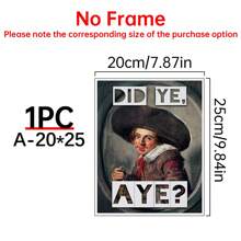 1/3件套“Did Ye Aye”趣味苏格兰/爱尔兰俚语讽刺粗俗艺术印刷品礼品，复古墙饰，家居装饰，帆布墙贴，卧室客厅走廊装饰，墙面艺术画，家居装饰，海报艺术 - 彩色 - 查看 22