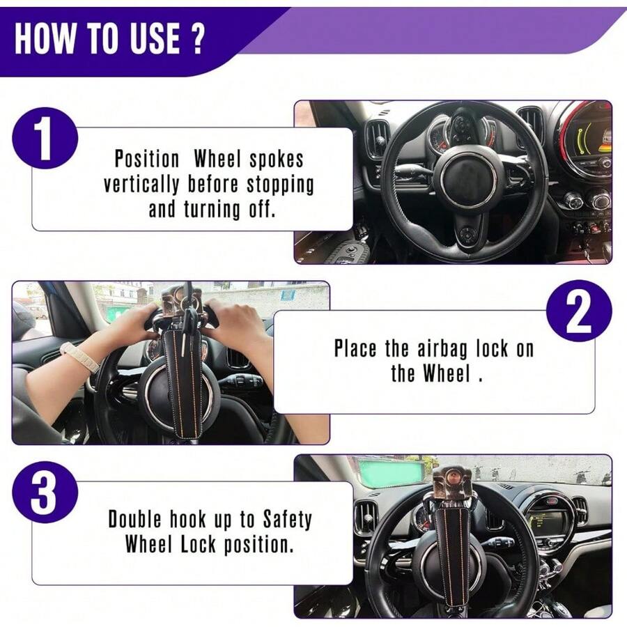 Car Steering Wheel Lock Universal AntiTheft Device Steering Wheel