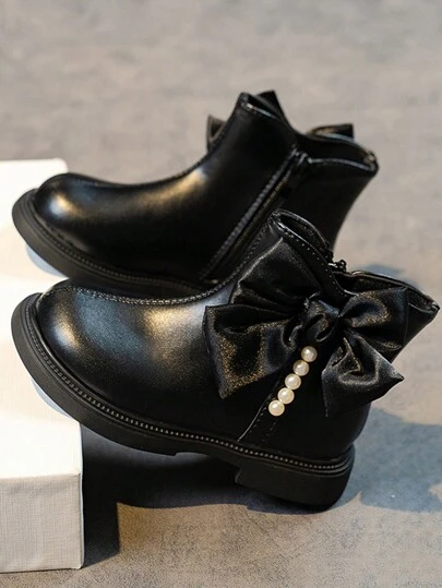 1 Pair Plain Zipper Fashion Boots, Comfortable & Anti-Slip