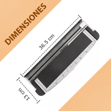 Guillotina Deslizante Cizalla Regla Plastico Cortadora Papel Carta Foto Tarjeta Util Vmingo Mexico - Negro - Ver 8