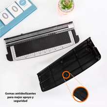 Guillotina Deslizante Cizalla Regla Plastico Cortadora Papel Carta Foto Tarjeta Util Vmingo Mexico - Negro - Ver 4