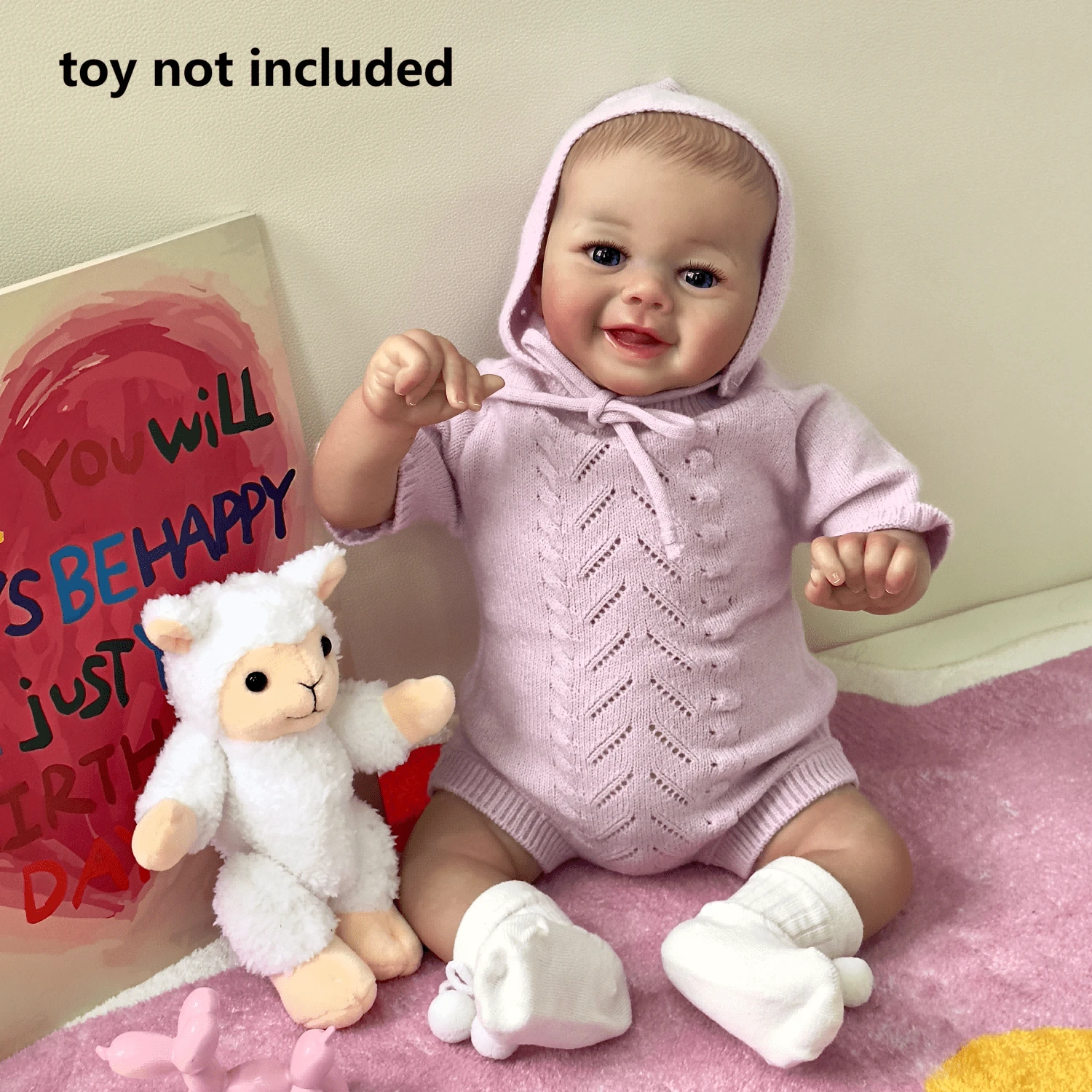 NPK 18inch Lifelike Reborn Toddler Soft Body Doll Newborn Doll Hand