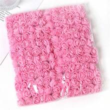 144pcs Artificial Mini Foam Rose Flower Bouquet Wedding Flower Decoration Scrapbooking Fake Flowers Wreath DIY Craft Gifts, Valentine's Day, Gift Birthday Graduation