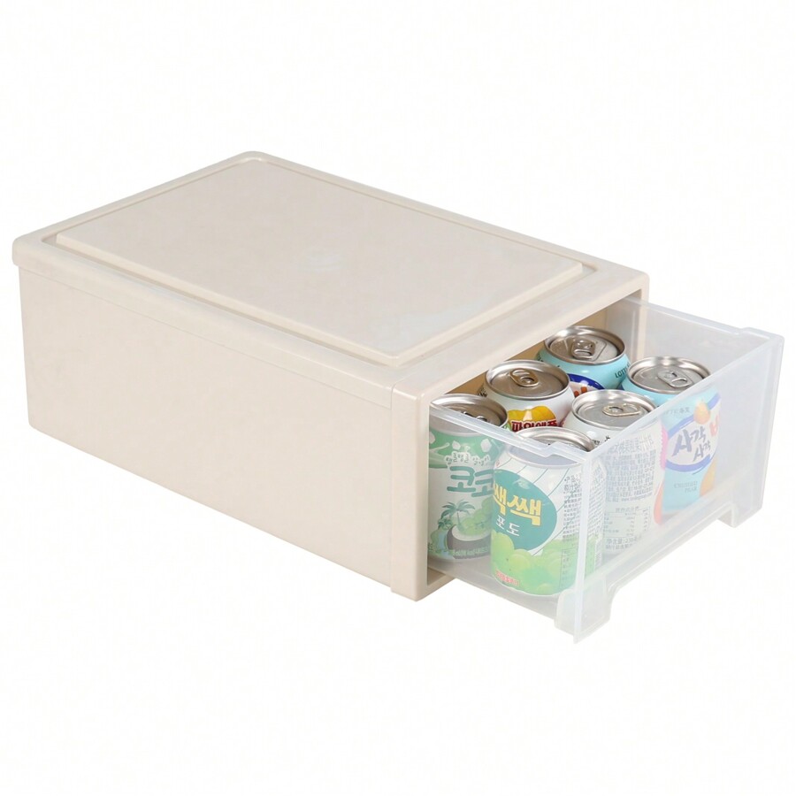 4 Packs 12 Quart Plastic Storage Drawer Unit, Desktop Storage Drawer