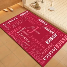 1pc Silica Gel Anti-Slip Bath Mat, Super Absorbent Quick Dry Soft Shower Rug, Machine Washable, Suitable For Bathroom & Bedroom, Home Bathroom Carpet, Kitchen & Laundry Rug, Bathroom Quick Dry Foot Mat, Shower Tub Outdoor Doormat, Vanity Mat, Entryway Mat, Bathtub Mat, Anti-Slip & Durable, Shower Room Accessories, Toilet Mat, Home Decor Carpet - Style D - View 2