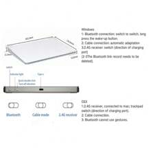 JOMAA Ratón inalámbrico con touchpad multifunción recargable de Bluetooth tri-modal de la marca JOMAA, compatible con Win8/10/11, MacOS 10.11 e iOS 13.4 (o versiones posteriores), portátil y delgado con gestos inalámbricos