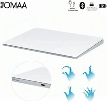 JOMAA Ratón inalámbrico con touchpad multifunción recargable de Bluetooth tri-modal de la marca JOMAA, compatible con Win8/10/11, MacOS 10.11 e iOS 13.4 (o versiones posteriores), portátil y delgado con gestos inalámbricos