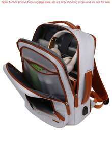 1 Balo du lịch đa chức năng thời trang có thể gấp lại được với thiết kế quai đeo hành lý. Túi làm việc tối giản di động với nhiều ngăn. Balo đi học cá tính - Xám - Xem 6