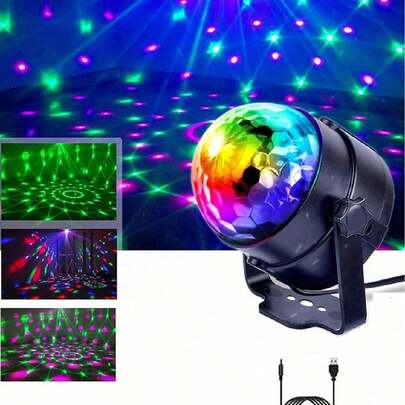 1 件 LED 水晶激光灯，彩色灯光装饰，适合派对、酒吧、生日、圣诞节