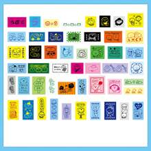 50pcs/Pack Infeel.Me Waterproof UV Printing Sticker Set, Vintage Style Decorative Labels, Die-Cut Scrapbooking Craft Supplies Back To School - Multicolor - View 12