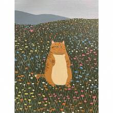 1 tấm áp phích động vật mèo mèo ngộ nghĩnh truyện tranh hiện đại trang trí nhà cửa đáng yêu phòng khách thẩm mỹ tranh vải không có khung - Nhiều màu - Xem 10