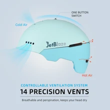 JetBlaze Casco de esquí, casco de snowboard, casco de esquí, cáscara de ABS/PC, núcleo amortiguador de impactos de EPS, hebilla magnética, ventilación individual, ajustable de talla, disponible en dos tamaños de almohadillas, orejeras desmontables