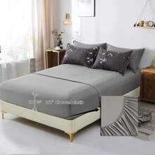 Floral Cmomforter Set Queen King Size,7 Pieces Bed In A Bag Comforter Reversible Flower Plum Bedding Set Queen Size(1 Comforter,2 Pillowcase,2 Pillow Shams,1 Flat Sheet,1 Fitted Sheet) Room Decor Bedroom Decor Mothers Day Gift Wedding Decoration. - 可逆 - 查看 4