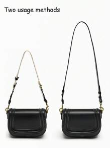 Bolso bandolera de mujer estilo silla de montar, bolso de hombro con correa ancha ajustable, nueva llegada 2025