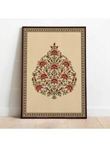 1pc Mughal Tree Of Life Cypres Turkish Paisley Vintage Plant Floral Print Poster Folk Art Home Decor Painting No Frame Rama Decoration,Wall Art,Canvas E-I-D - Multicolor - View 51