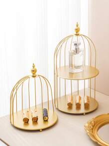 Multi-Layer Gold Tabletop Storage Rack For Collectibles, Cosmetics, Jewelry, Perfume