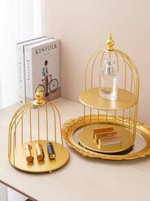 Multi-Layer Gold Tabletop Storage Rack For Collectibles, Cosmetics, Jewelry, Perfume
