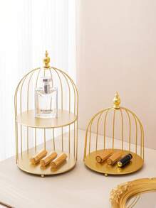 Multi-Layer Gold Tabletop Storage Rack For Collectibles, Cosmetics, Jewelry, Perfume