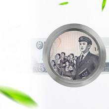 1pc 5X Dome Magnifying Glass 3 LED Lighted Hand Held Desktop Magnifier Illuminated Magnifiers Map Loupe Paperweight Magnifier - Black - View 5