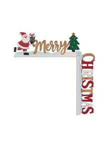 1pc Festive Christmas Door Frame Decor - Whimsical Snowman, Santa & Tree Design,Perfect For Holiday Home Decoration, Window & Wall Accents, Suitable For Home Office, Indoor Use, DIY Crafts, Home Decor, Offices Decor, Theme Party Decor, Christmas Decor
