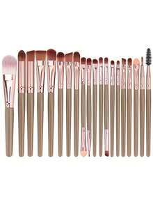 44件套化妆刷套装，包含：20支化妆刷、5个水滴形美妆蛋、5个三角粉扑、5个迷你水滴形美妆蛋、5个指套粉扑、1个发带、2个腕带、1个清洁工具。这套化妆刷套装包含各种面部化妆工具，刷毛柔软，适用于粉底刷、眼影刷、眉刷、唇刷等。快速上妆，适合初学者和专业化妆师，是送给女性的理想礼物。套装包含所有化妆刷，是完整的化妆工具套装。 - 彩色 - 查看 13