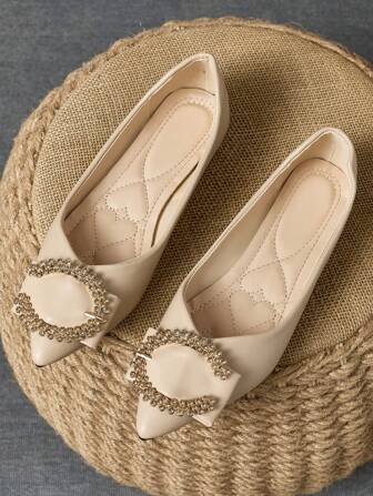 Women Comfortable Minimalist Fairy Style Pointed Toe Flats, Slip On Casual Loafers For Outdoor Travel