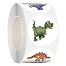 Nhãn dán hoạt hình khủng long dễ thương cho trẻ em, nhãn dán họa tiết động vật, nhãn không dính, thích hợp làm phần thưởng cho trẻ mẫu giáo - Nhiều màu - Xem 5