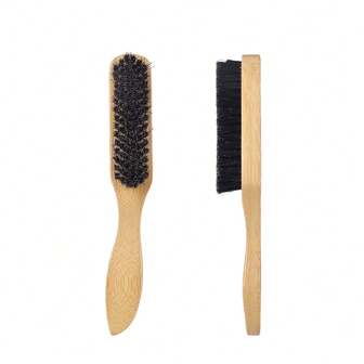 1pc Soft Bristle Hair Brush,Brush For Men And Barbers – Medium And Firm Bristles For Thick Coarse Hair ,Men's Hair Brush For Smoothing, Slick Back, Fades, Beards, 360 Waves To Style, Polish, & Lay Down Hair To Create A Sleek Hairstyle For Women & Men