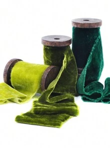 1pc Handmade Frayed Edging Velvet Suede Cloth Ribbon For Wedding Invitation Wrapping Bouquets Birthday Party Decorations Gifts Christmas & Thanksgiving Decorations, Gift Wrapping, Wedding Bouquets (Spool Not Included)