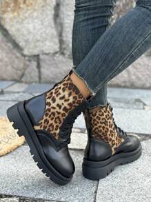 Ladies' Combat Boots Sell Well, Fashionable And Personalized Strap Elements, Motorcycle Boots - Gold - View 7