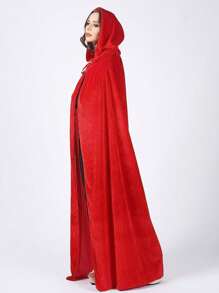 1pc Christmas Party Red Riding Hood Cloak, Red Fairy Princess Robe Costume, Suitable For Various Festive Occasions & Role Play Christmas Tree Santa Claus Prom Halloween - Multicolor - View 12