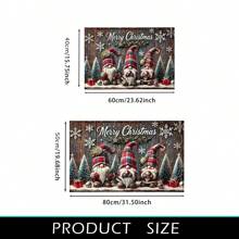 1 件家居装饰、圣诞装饰、圣诞老人风格仿羊毛垫 - 超柔软仿羊毛、快干吸水、可机洗、适用于厨房、浴室、淋浴 - 舒适的家居装饰、完美的圣诞礼物