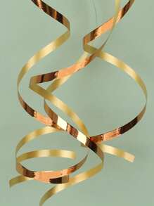 5rolls Metallic Balloon Decorative Ribbon, 10m Gold Balloon Tying Ribbon For Party,Christmas - White - View 3