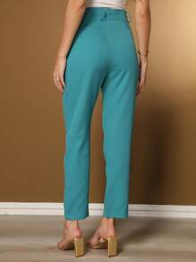Women's Pants/Tailored Pants/Basic Pants/Elegant Pants/Skinny Pants/Blogger Pants/Fashion Pants - 0.霧綠 - 查看 7