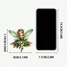 1 件 2D 平面效果绿蝴蝶仙女节日派对装饰、家庭花园树挂牌匾标志、背包钥匙扣吊坠、家居装饰、房间装饰、墙壁装饰 - 彩色 - 查看 2