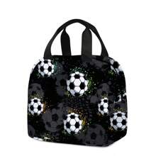 Large-Capacity Handbag, Storage Bag, Football Theme Design Handbag, Suitable For Students, Offices, Outdoor Picnics, Various Uses - Football Pattern - View 8