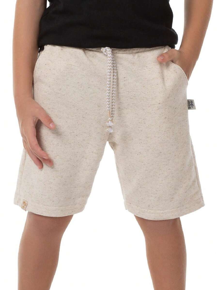 Bermuda Shorts For Boys, Boys' Clothing, Children's Clothing, Davi Sweatshirt - 米色 - 查看 1
