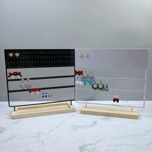 1 件 144 孔黑色珠宝架、耳环架、金属耳环收纳架，适用于珠宝耳环展示 - 黑色 - 查看 7