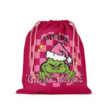 GRINCH 1 buc. Flori imprimate pe două fețe de Crăciun Pachet de pungi cadou de Anul Nou Buzunar Cadou de lenjerie; Cadou de aniversare, Pungi de hârtie kraft, Prima zi de naștere, Crăciun, Cadouri de Crăciun, Pungi pentru cadouri de Crăciun, Cutie de Crăciun mare, Hârtie de împachetat roz de Crăciun, Cutie cadou mică