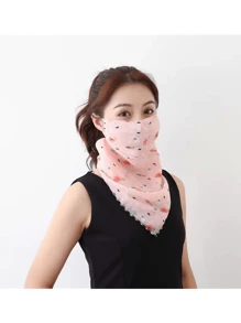 Summer Outdoor Sunshade Mask Women's Cycling Breathable Hanging Ear Veil Embroidery Full Face Mask Neck Gaite Ski Masks - Multicolor - View 18