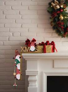 1pc Festive Christmas Door Frame Decor - Whimsical Snowman, Santa & Tree Design,Perfect For Holiday Home Decoration, Window & Wall Accents, Suitable For Home Office, Indoor Use, DIY Crafts, Home Decor, Offices Decor, Theme Party Decor, Christmas Decor