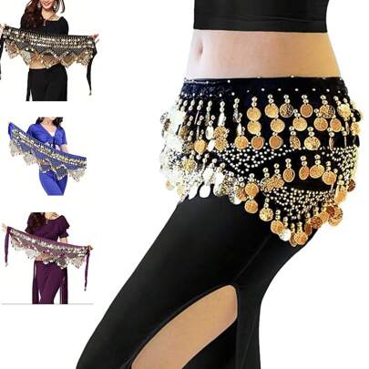 东方/肚皮舞硬币腰带 肚皮舞臀巾 金币肚皮舞服装配饰 舞蹈硬币腰带