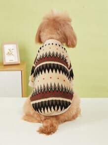 1 chiếc áo hoodie in hình Totem hình học dành cho thú cưng, phù hợp cho mèo và chó - Nhiều màu - Xem 3